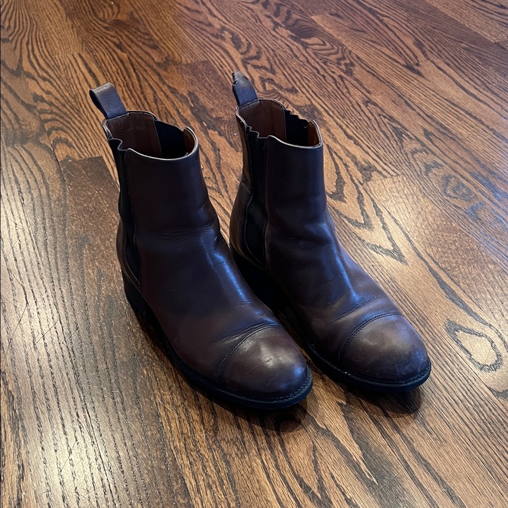 Zara Massimo Dutti Womens Brown Leather Boots